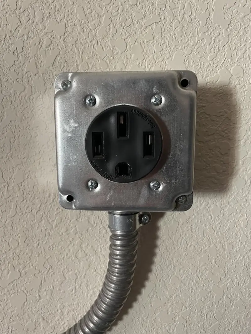 NEMA 14-50 outlet installed for Smart Home Electrical in Surprise